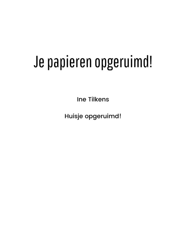 Je papieren opgeruimd! - Afbeelding 3
