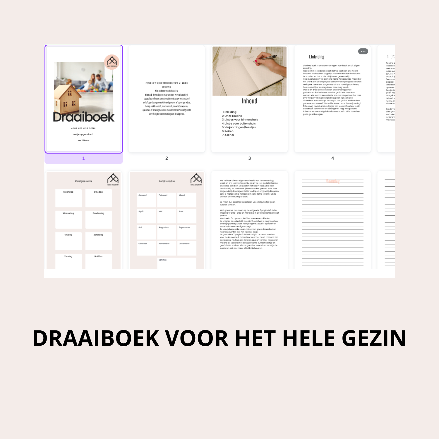 Draaiboek voor het hele gezin!