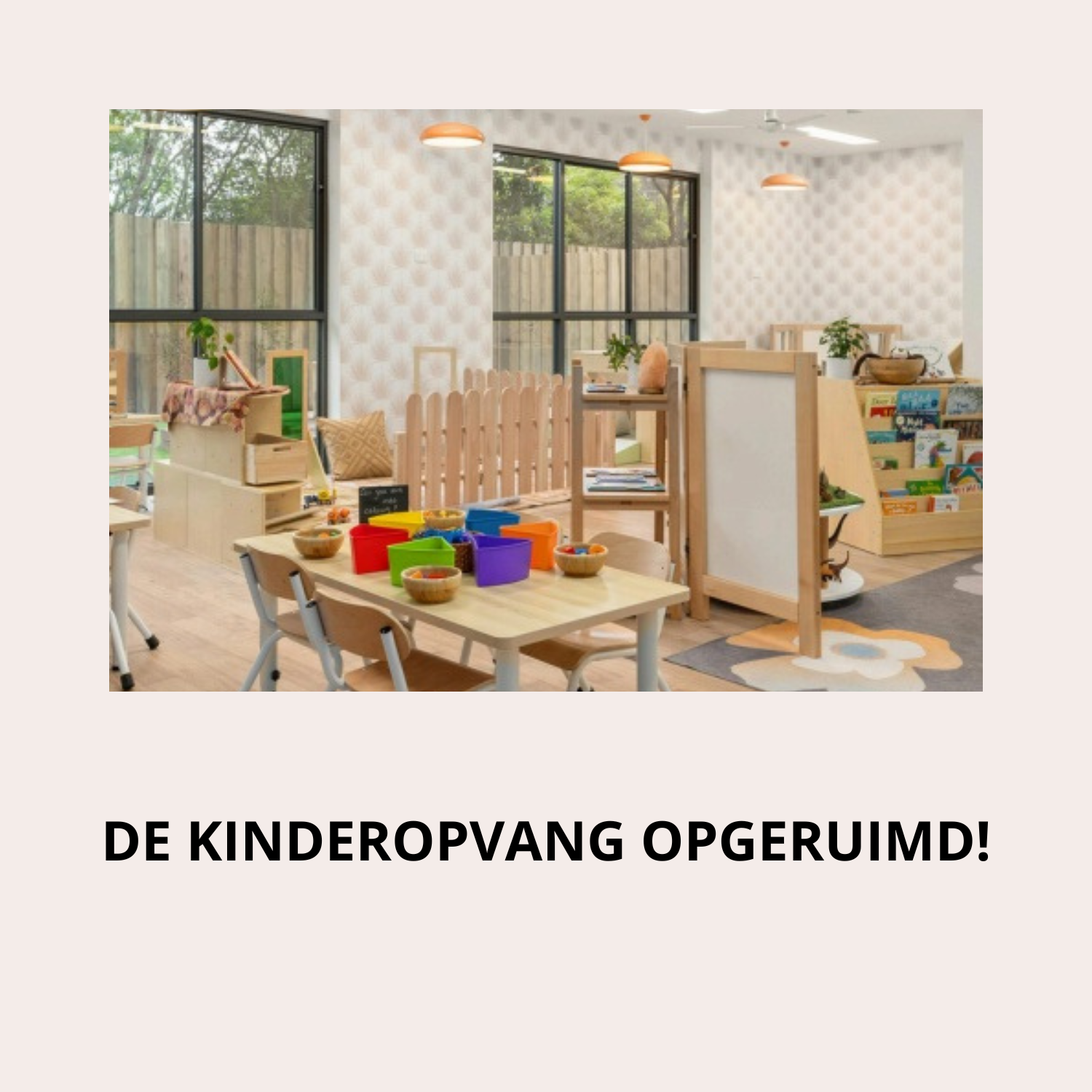 De kinderopvang opgeruimd!